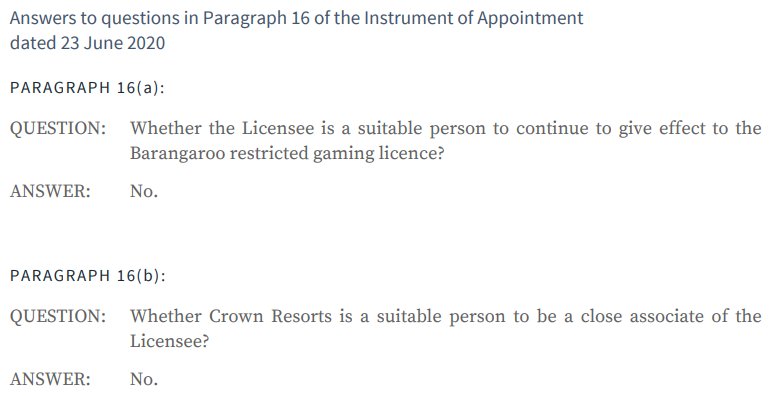 Wilkie: Crown Not Fit To Operate Casinos 3 Wilkie: Crown Not Fit To Operate Casinos 3