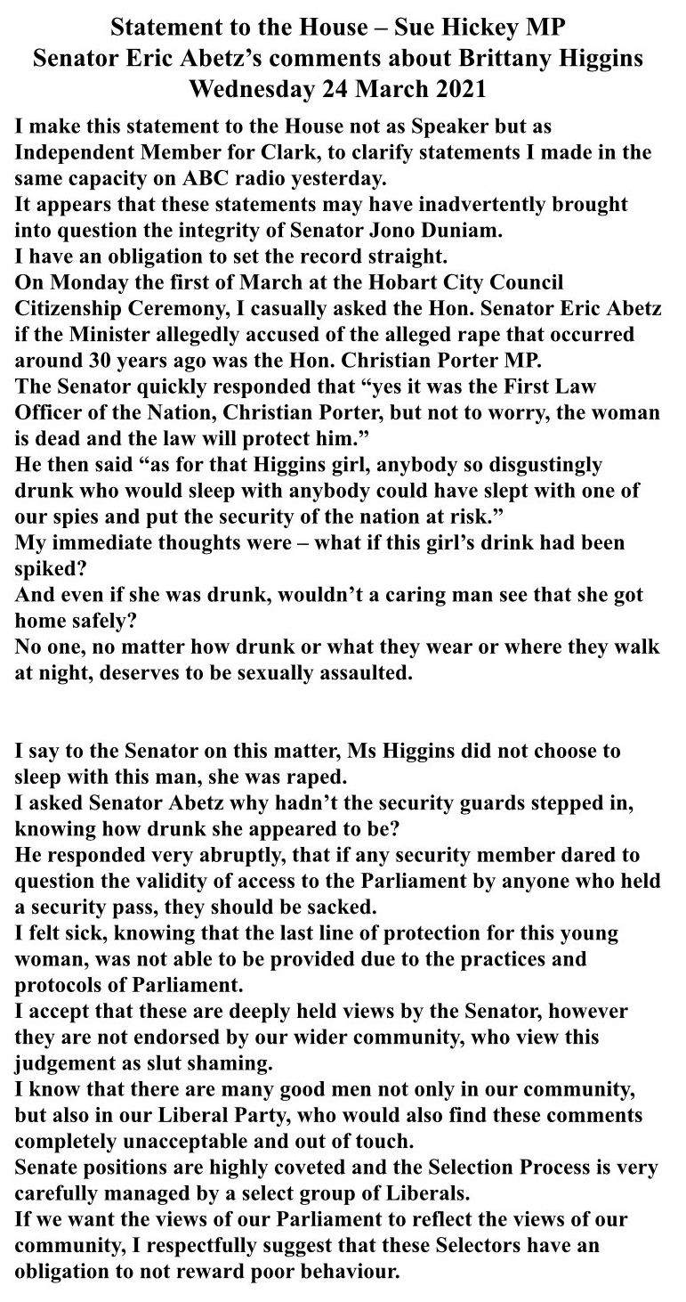 Hickey Names Abetz as 'Slut-shamer' of Brittany Higgins 6 Hickey Names Abetz as 'Slut-shamer' of Brittany Higgins 6