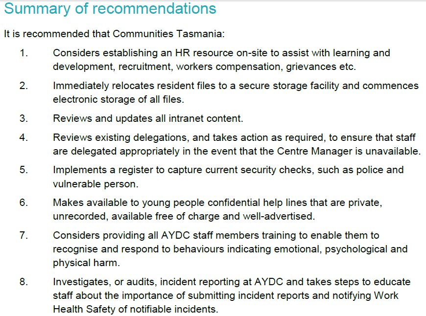 Inspector's Report into Youth Custodial Services 9