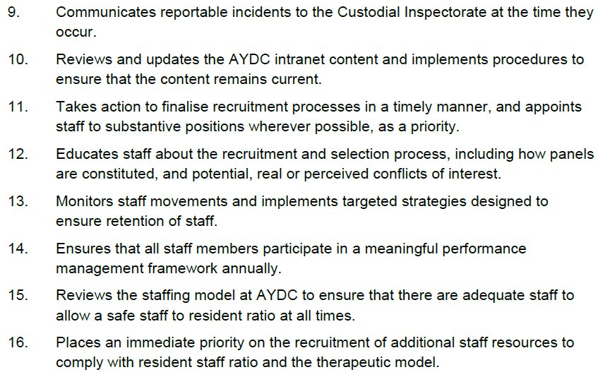 Inspector's Report into Youth Custodial Services 10