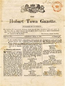 Newspapers of Van Diemen’s Land 1 Newspapers of Van Diemen’s Land 1