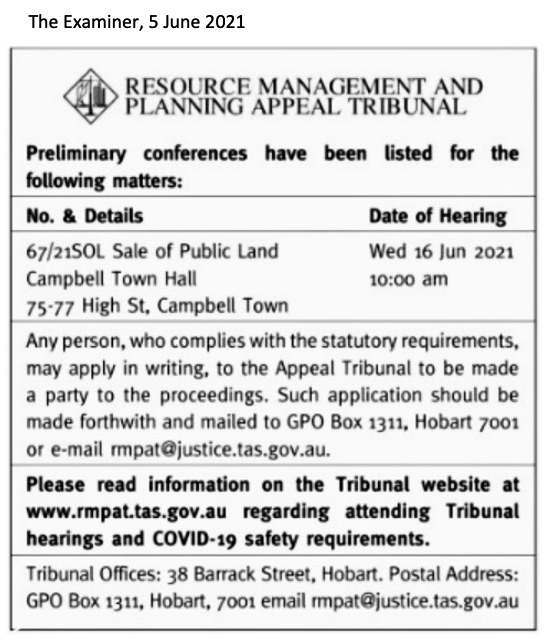Save the Campbell Town Hall 11 Save the Campbell Town Hall 11