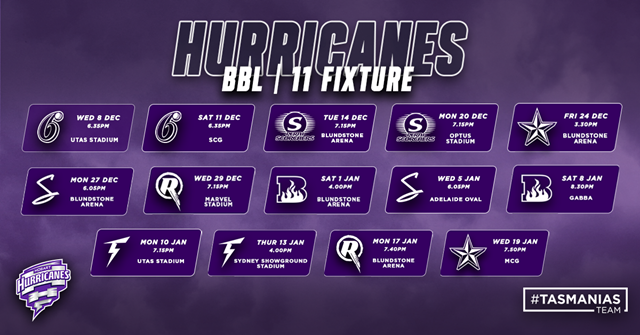 BBL Fixture Released, Hurricanes to have 7 Home Games 3 BBL Fixture Released, Hurricanes to have 7 Home Games 3