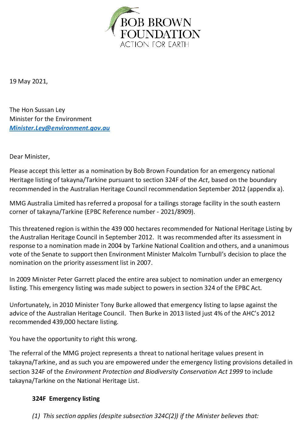 Ley Rejects Takayna National Heritage Listing 7 Ley Rejects Takayna National Heritage Listing 7