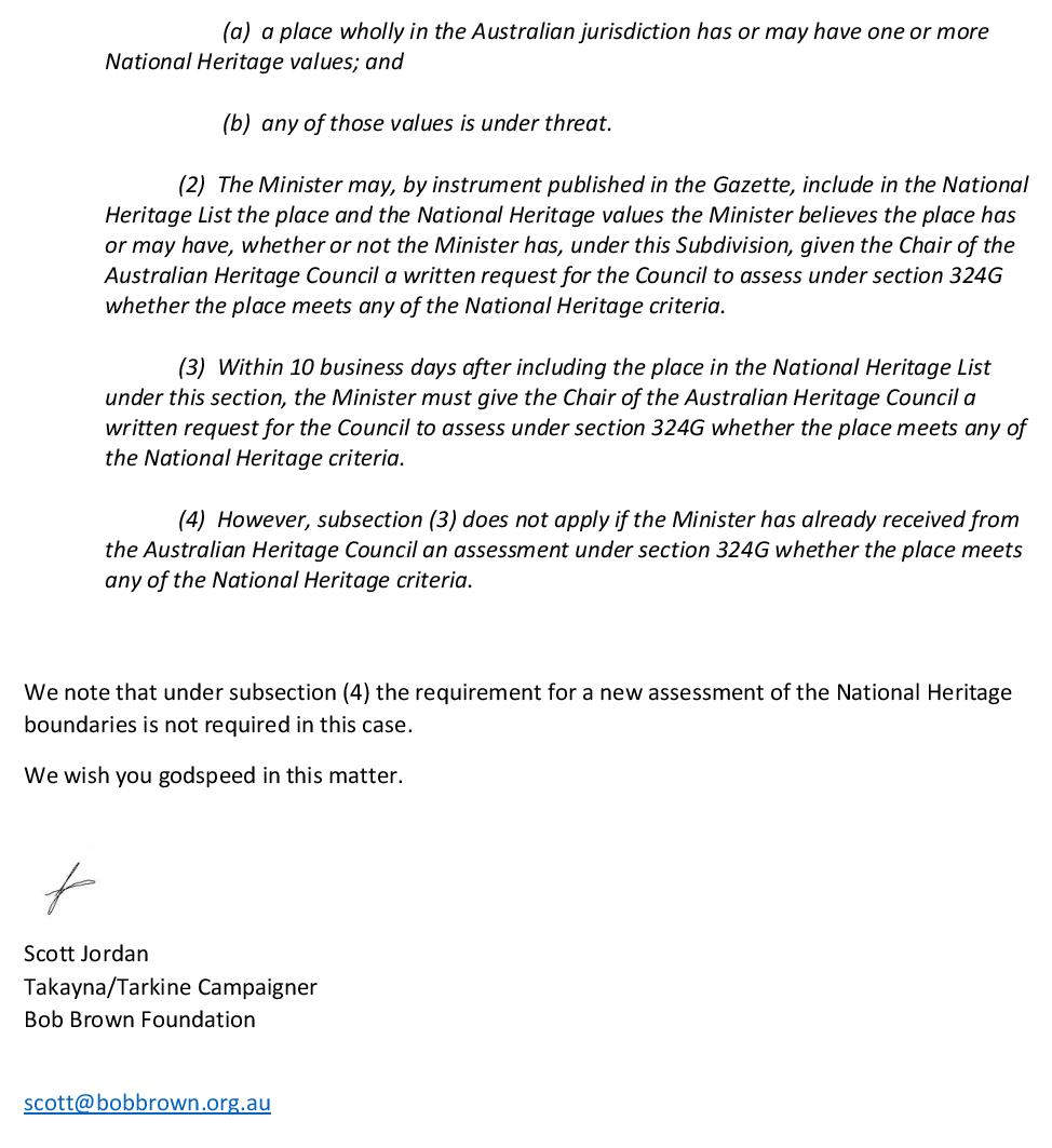 Ley Rejects Takayna National Heritage Listing 8 Ley Rejects Takayna National Heritage Listing 8